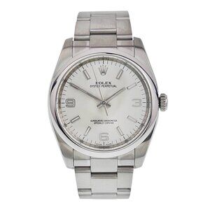 Rolex Oyster Perpetual Stainless Steel Silver Dial 36mm Automatic Men’s 116000
